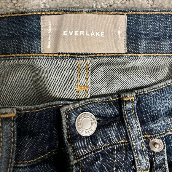 Everlane high rise straight jeans - dark wash - Picture 4 of 5